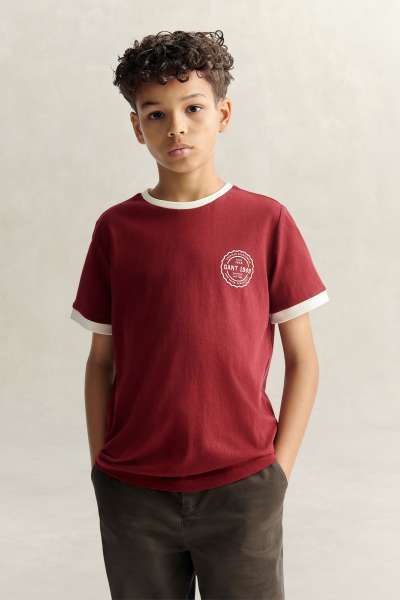 PÓLÓ GANT RINGER T-SHIRT PLUMPED RED