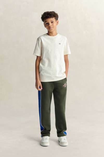 TRÉNINGNADRÁG GANT STRAIGHT LFIT COLOURBLOCK SWEATPANTS DARK MOSS GREEN