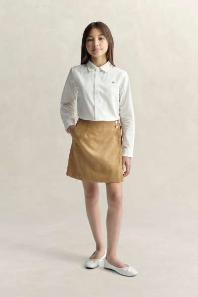 SZOKNYA GANT TARTAN HOLIDAY SKIRT DARK KHAKI