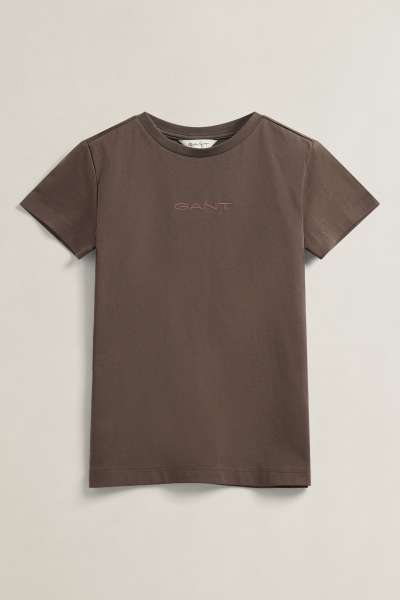PÓLÓ GANT SS T-SHIRT SHADOW BROWN