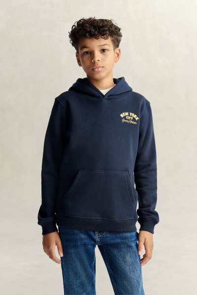 MELEGÍTŐFELSŐ GANT NEW YORK GRAPHIC OTH HOODIE EVENING BLUE