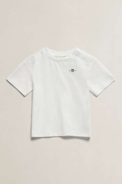 PÓLÓ GANT SHIELD SS SLUB T-SHIRT WHITE