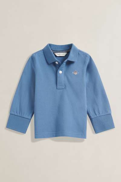 PÓLÓ GANT SHIELD LS PIQUE POLO SHIRT SALTY SEA