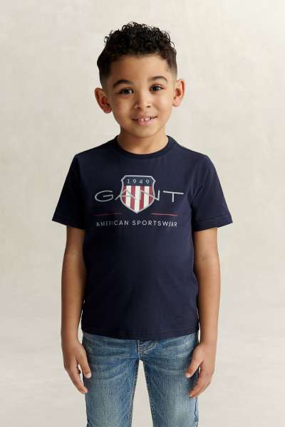 PÓLÓ GANT ARCHIVE SHIELD SS T-SHIRT EVENING BLUE