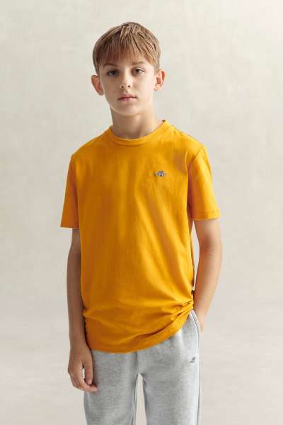 PÓLÓ GANT SHIELD SS T-SHIRT BURNT YELLOW