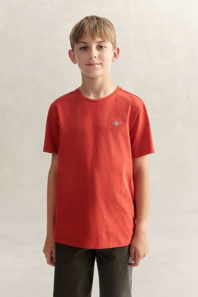 PÓLÓ GANT SHIELD SS T-SHIRT MAPLE FIRE
