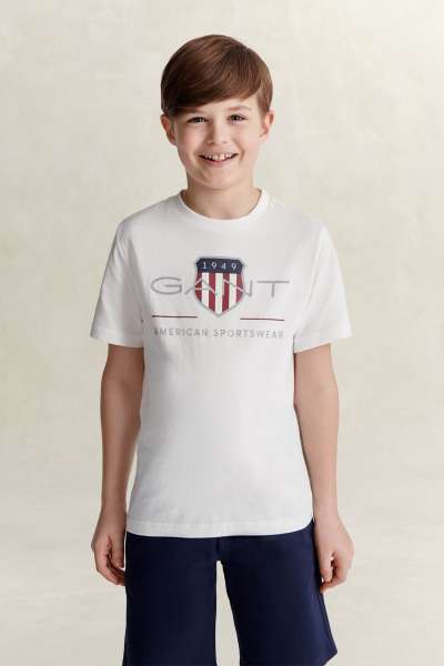PÓLÓ GANT ARCHIVE SHIELD SS T-SHIRT WHITE