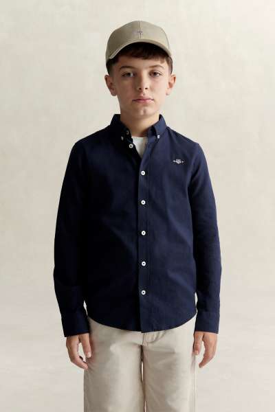 ING GANT SHIELD OXFORD SHIRT EVENING BLUE