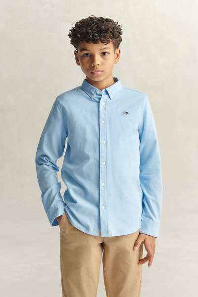 ING GANT SHIELD OXFORD SHIRT LIGHT BLUE