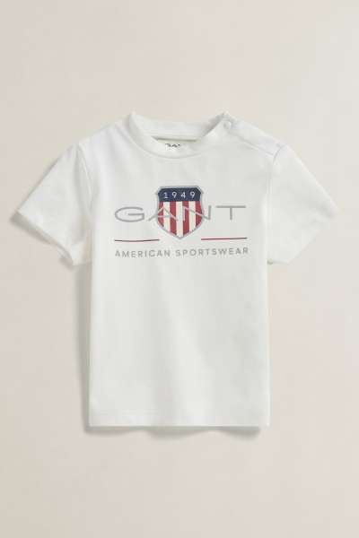 PÓLÓ GANT ARCHIVE SHIELD SS T-SHIRT WHITE