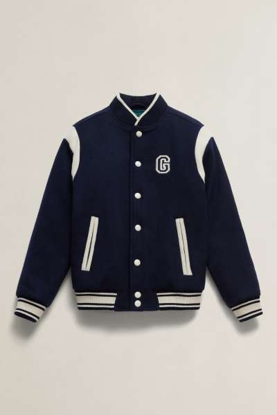 DZSEKI GANT VARSITY BOMBER JACKET EVENING BLUE