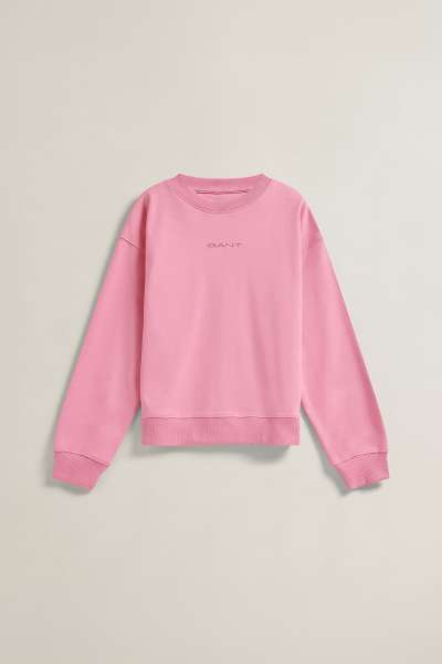 MELEGÍTŐFELSŐ GANT OVERSIZE CREW NECK SWEATSHIRT WILD PINK