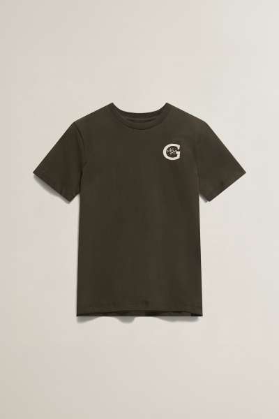 PÓLÓ GANT NEW HAVEN T-SHIRT DARK MOSS GREEN