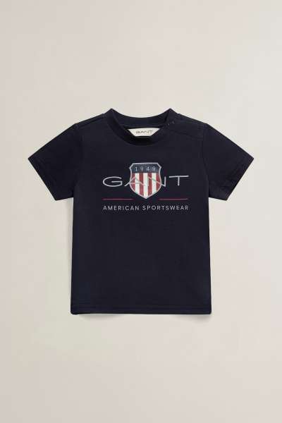 PÓLÓ GANT ARCHIVE SHIELD SS T-SHIRT EVENING BLUE