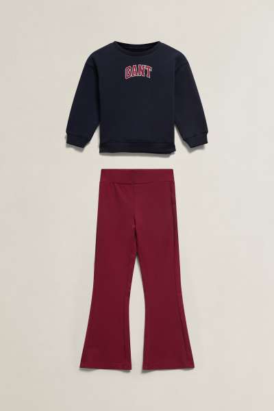 MELEGÍTŐSZETT GANT VARSITY CREW & BOOTLEG LEGGING EVENING BLUE