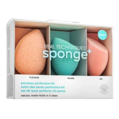 Real Techniques Sponge+ Poreless Perfection Kit 3pcs smink szivacs