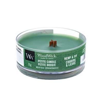 Woodwick Hemp & Ivy illatos gyertya 31 g