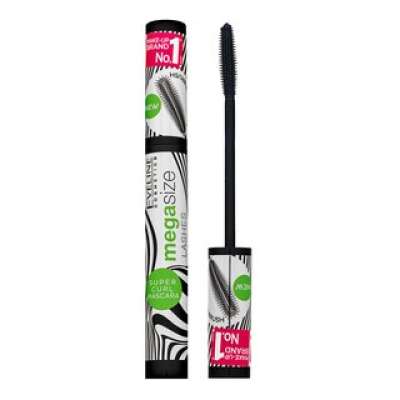 Eveline Mega Size Super Curl Mascara szempillaspirál szempilla meghosszabbítására és göndörítésére 10 ml