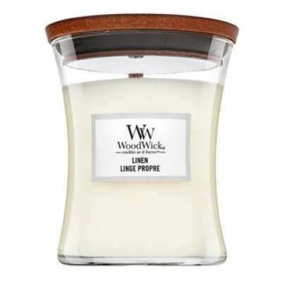 Woodwick Linen illatos gyertya 275 g