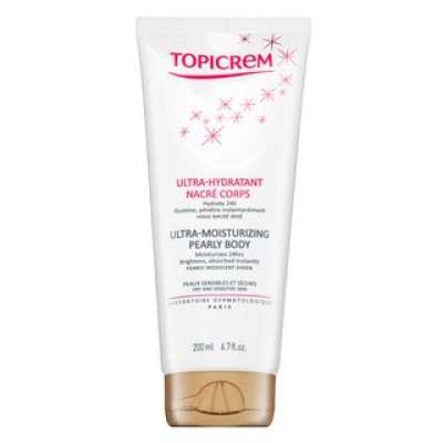 Topicrem Ultra-Moisturizing Pearly Body hidratáló testápoló gyöngyház fénnyel 200 ml