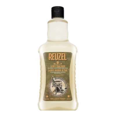 Reuzel 3-in-1 Tea Tree Shampoo sampon, kondicionáló és tusfürdő 1000 ml