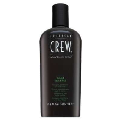 American Crew 3-in-1 Tea Tree sampon, kondicionáló és tusfürdő mindennapi használatra 250 ml