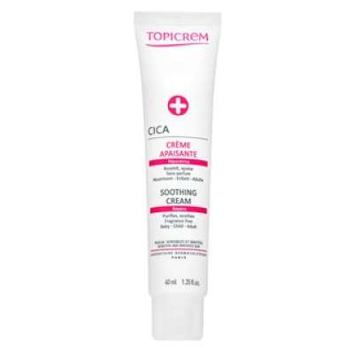 Topicrem CICA Soothing Cream szárító helyreállító spray réz- és cinktartalommal az arcbőr megújulásához 40 ml