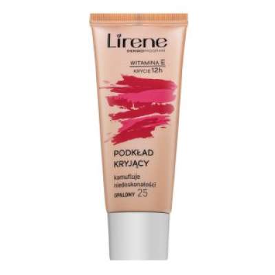 Lirene Vitamin E High-Coverage Liquid Foundation fluid make-up az arcbőr hiányosságai ellen 25 Tanned 30 ml