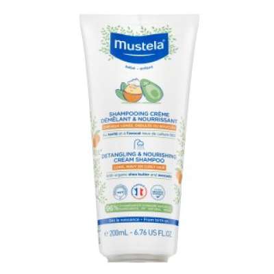 Mustela Bébé Detangling & Nourishing Cream Shampoo tápláló sampon gyerekeknek 200 ml