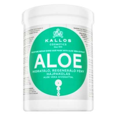 Kallos Aloe Moisture Repair Shine Hair Mask tápláló maszk puha és fényes hajért 1000 ml