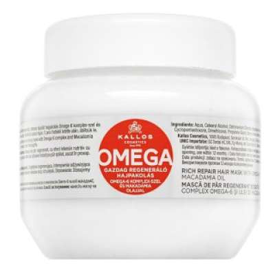 Kallos Omega Rich Repair Hair Mask erősítő maszk töredezett hajra 275 ml