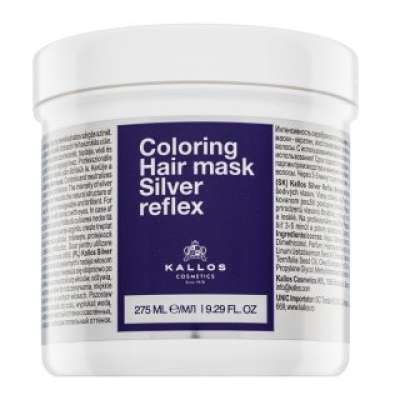 Kallos Silver Reflex Hair Mask neutralizáló maszk platinaszőke és ősz hajra 275 ml