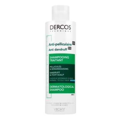 Vichy Dercos Anti-Dadruff Advanced Action Shampoo tisztító sampon korpásodás ellen normál és zsíros hajra 200 ml
