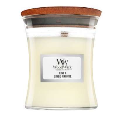 Woodwick Linen illatos gyertya 85 g