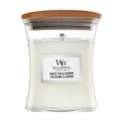 Woodwick White Tea & Jasmine illatos gyertya 85 g