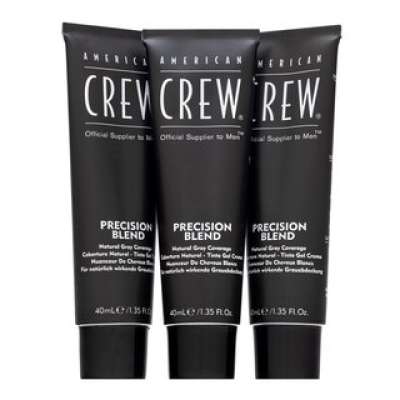 American Crew Precision Blend Natural Gray Coverage hajfesték férfiaknak Medium Natural 4-5 3 x 40 ml