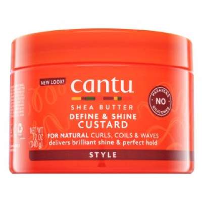 Cantu Shea Butter Define & Shine Custard hajformázó krém fényes hullámos és göndör hajért 340 g