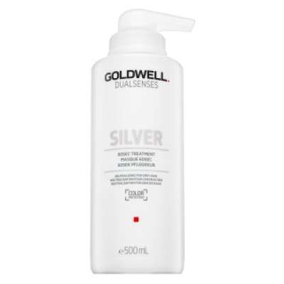 Goldwell Dualsenses Silver 60sec Treatment tápláló maszk színes pigmentekkel platinaszőke és ősz hajra 500 ml