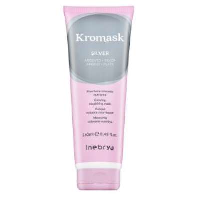 Inebrya Kromask Coloring Nourishing Mask tápláló maszk színes pigmentekkel platinaszőke és ősz hajra Silver 250 ml