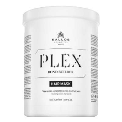 Kallos Plex Bond Builder Hair Mask erősítő maszk festett, vegyileg kezelt és szőkített hajra 1000 ml