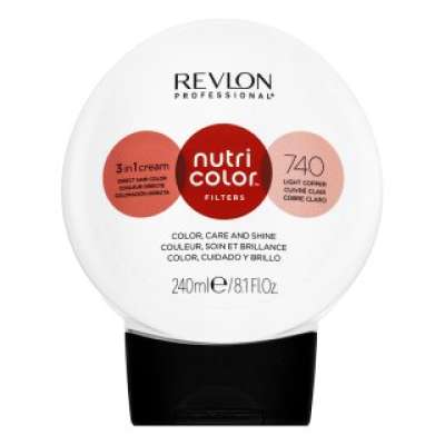 Revlon Professional Nutri Color Filters 3in1 Cream tápláló maszk színes pigmentekkel hajszín élénkítésére 740 Light Copper 240 ml