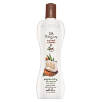 BioSilk Silk Therapy Organic Coconut Oil Moisturizing Shampoo tápláló sampon hidratáló hatású 355 ml