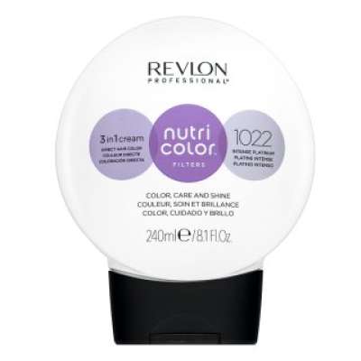 Revlon Professional Nutri Color Filters 3in1 Cream tápláló maszk színes pigmentekkel hajszín élénkítésére 1022 Intense Platinum 240 ml