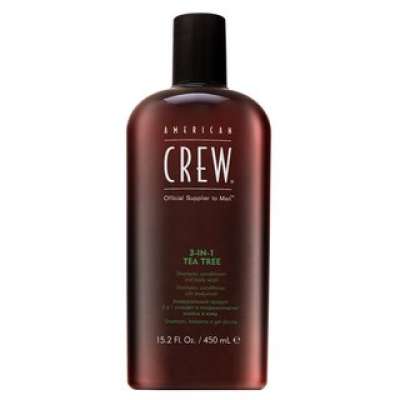 American Crew 3-in-1 Tea Tree sampon, kondicionáló és tusfürdő mindennapi használatra 450 ml