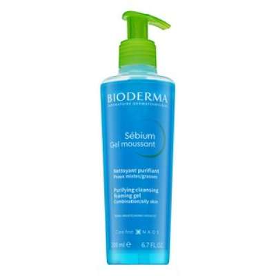 Bioderma Sébium tisztító gél Purifying Cleansing Foaming Gel Pump 200 ml