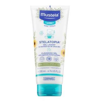 Mustela Bébé Stelatopia Tápláló tisztító gél Cleansing Gel 200 ml