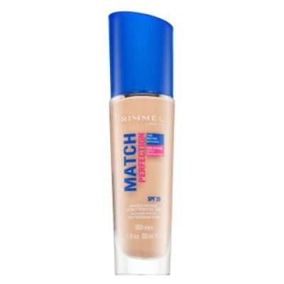 Rimmel London Match Perfection 24HR SPF20 Foundation folyékony make-up az egységes és világosabb arcbőrre 100 Ivory 30 ml