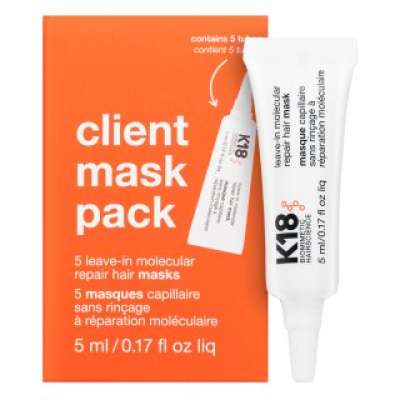 K18 Client Mask Pack öblítés nélküli ápolás a hajszálak erősítésére 5 x 5 ml