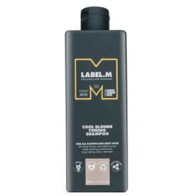 Label.M Cool Blonde Toning Shampoo tonizáló sampon platinaszőke és ősz hajra 300 ml