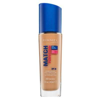 Rimmel London Match Perfection 24HR SPF20 Foundation folyékony make-up az egységes és világosabb arcbőrre 203 True Beige 30 ml